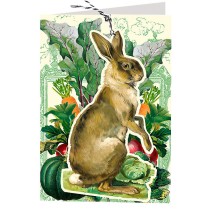 Bunny in the Vegetable Garden Easter Card ~ England